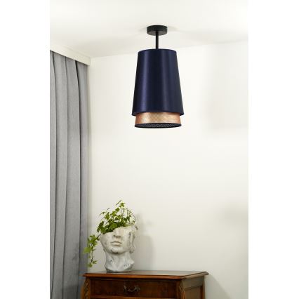Duolla - Přisazený lustr BELL SHINY 1xE27/15W/230V pr. 25 cm modrá/měděná