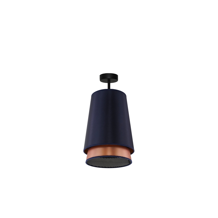 Duolla - Přisazený lustr BELL SHINY 1xE27/15W/230V pr. 25 cm modrá/měděná