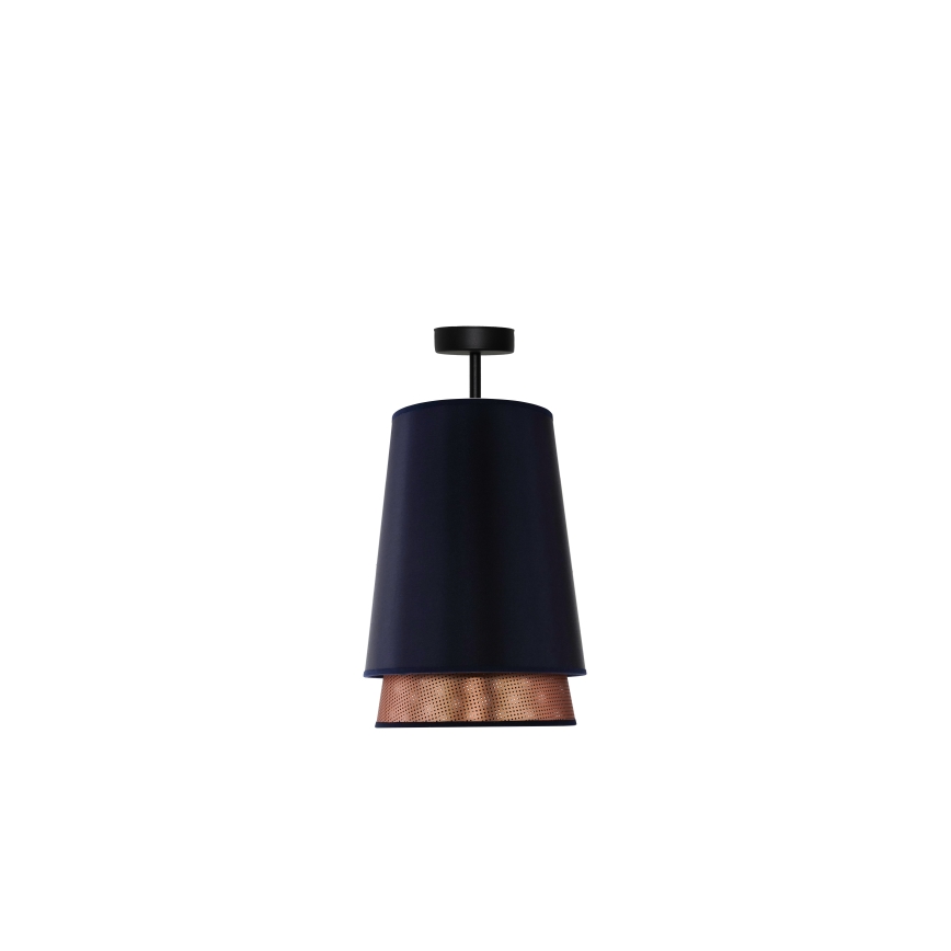 Duolla - Přisazený lustr BELL SHINY 1xE27/15W/230V pr. 25 cm modrá/měděná