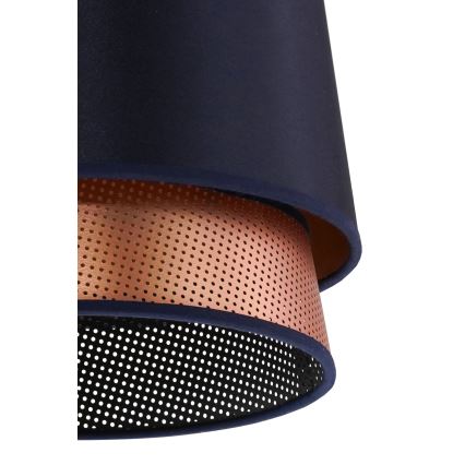 Duolla - Přisazený lustr BELL SHINY 1xE27/15W/230V pr. 25 cm modrá/měděná