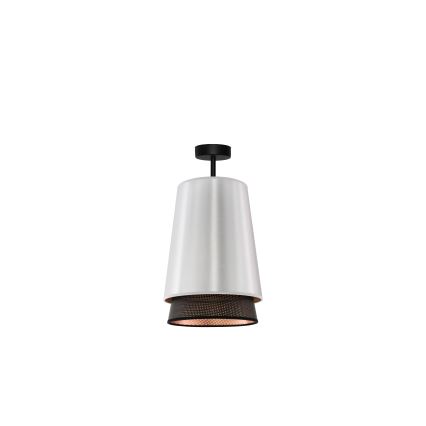 Duolla - Přisazený lustr BELL SHINY 1xE27/15W/230V pr. 25 cm stříbrná/černá