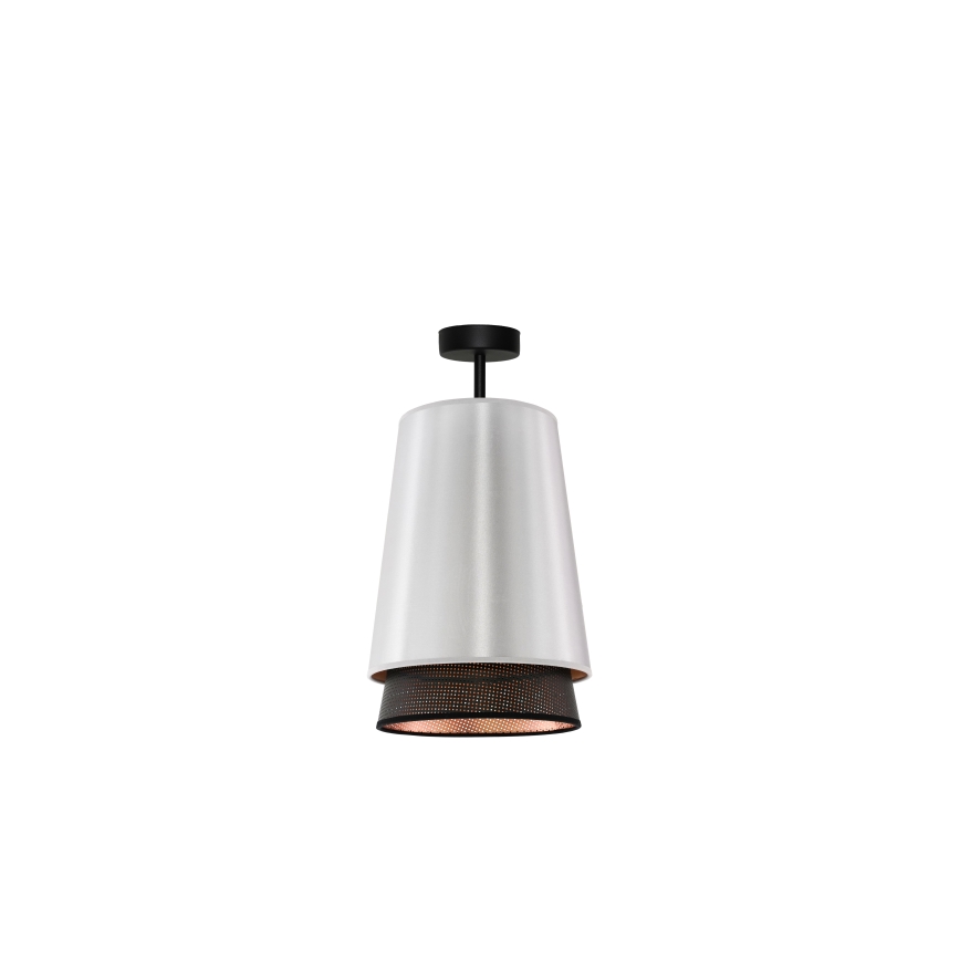 Duolla - Přisazený lustr BELL SHINY 1xE27/15W/230V pr. 25 cm stříbrná/černá