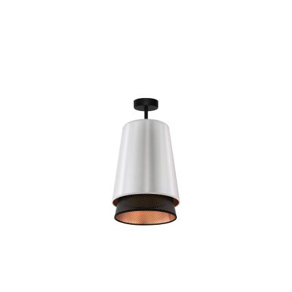 Duolla - Přisazený lustr BELL SHINY 1xE27/15W/230V pr. 25 cm stříbrná/černá