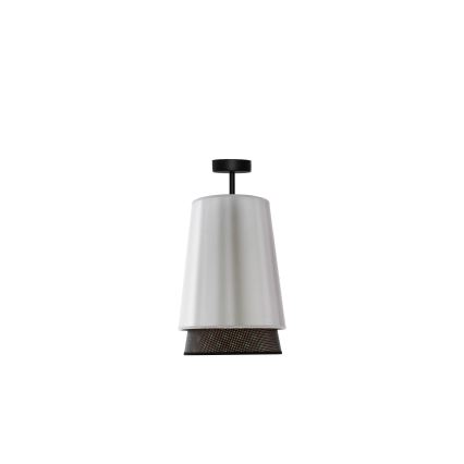 Duolla - Přisazený lustr BELL SHINY 1xE27/15W/230V pr. 25 cm stříbrná/černá