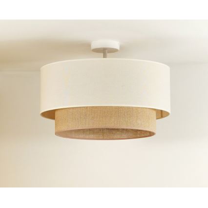 Duolla - Přisazený lustr BOHO 1xE27/15W/230V pr. 45 cm krémová/hnědá