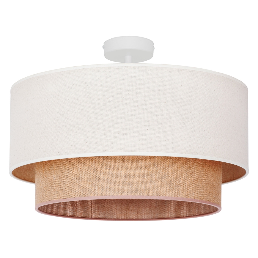 Duolla - Přisazený lustr BOHO 1xE27/15W/230V pr. 45 cm krémová/hnědá
