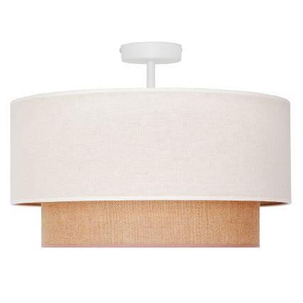 Duolla - Přisazený lustr BOHO 1xE27/15W/230V pr. 45 cm krémová/hnědá