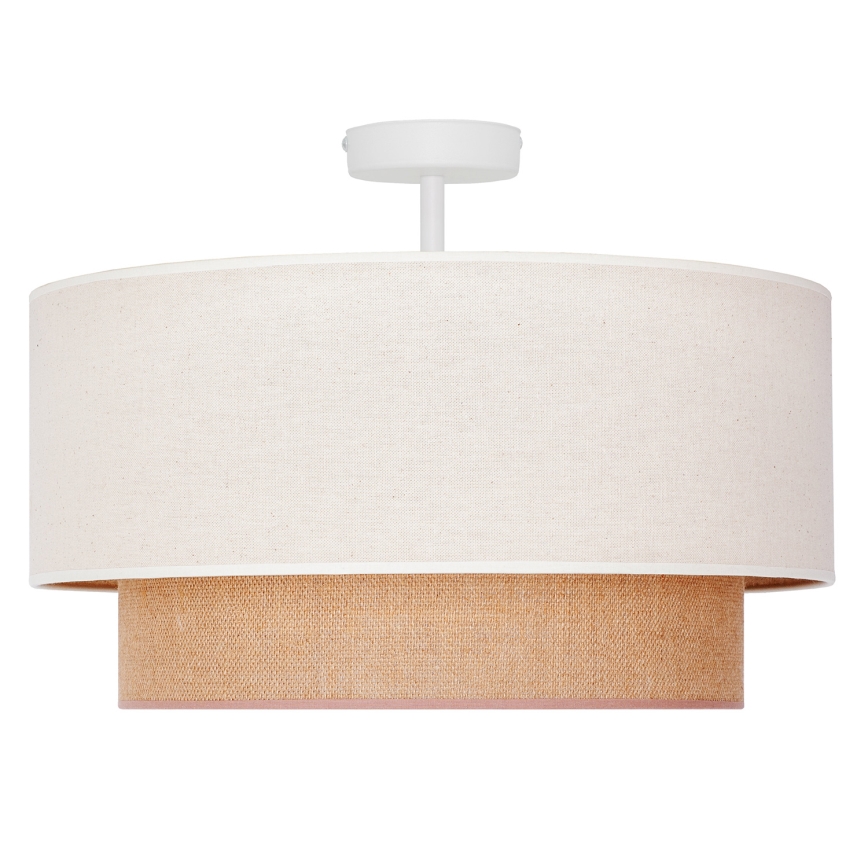 Duolla - Přisazený lustr BOHO 1xE27/15W/230V pr. 45 cm krémová/hnědá