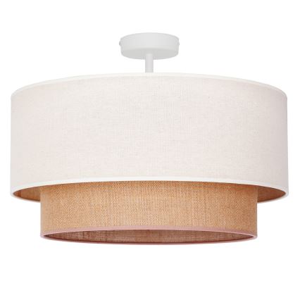 Duolla - Přisazený lustr BOHO 1xE27/15W/230V pr. 45 cm krémová/hnědá