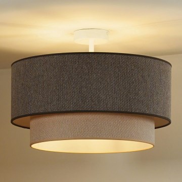 Duolla - Přisazený lustr BOHO ECO RECYCLING 1xE27/15W/230V pr. 45 cm hnědá/krémová