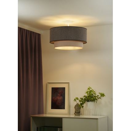 Duolla - Přisazený lustr BOHO ECO RECYCLING 1xE27/15W/230V pr. 45 cm hnědá/krémová