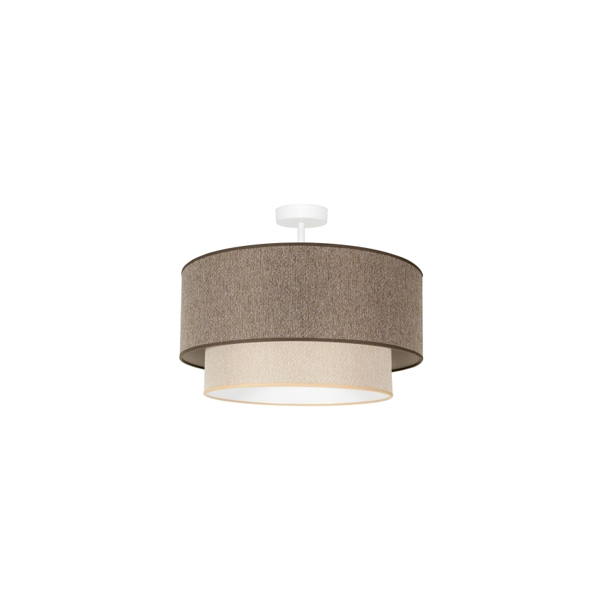 Duolla - Přisazený lustr BOHO ECO RECYCLING 1xE27/15W/230V pr. 45 cm hnědá/krémová