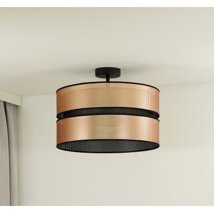 Duolla - Přisazený lustr COPPER SHINY 1xE27/15W/230V pr. 40 cm měděná/černá