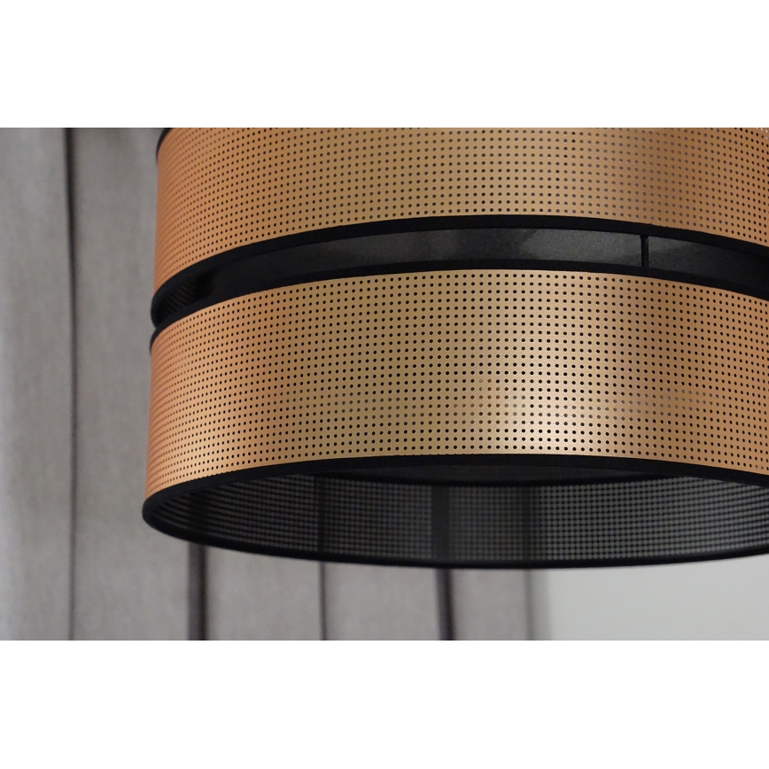 Duolla - Přisazený lustr COPPER SHINY 1xE27/15W/230V pr. 40 cm měděná/černá