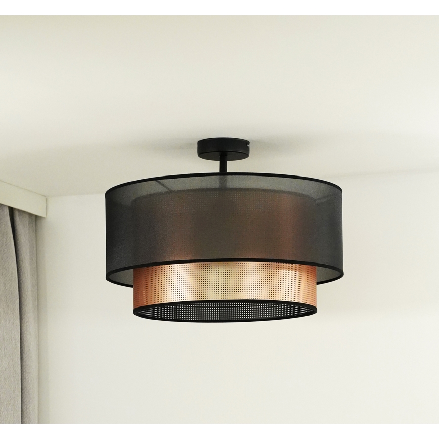 Duolla - Přisazený lustr COPPER SHINY 1xE27/15W/230V pr. 45 cm hnědá/měděná