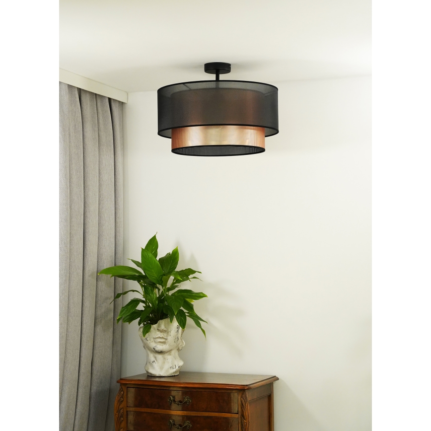 Duolla - Přisazený lustr COPPER SHINY 1xE27/15W/230V pr. 45 cm hnědá/měděná