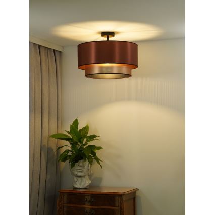 Duolla - Přisazený lustr COPPER SHINY 1xE27/15W/230V pr. 45 cm měděná