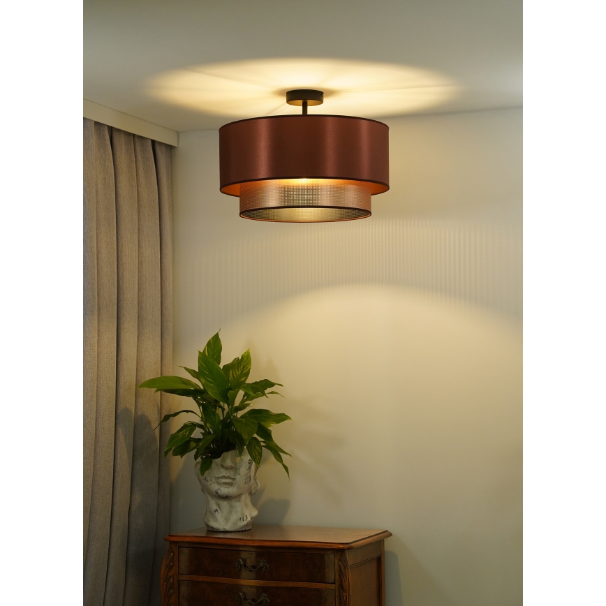 Duolla - Přisazený lustr COPPER SHINY 1xE27/15W/230V pr. 45 cm měděná