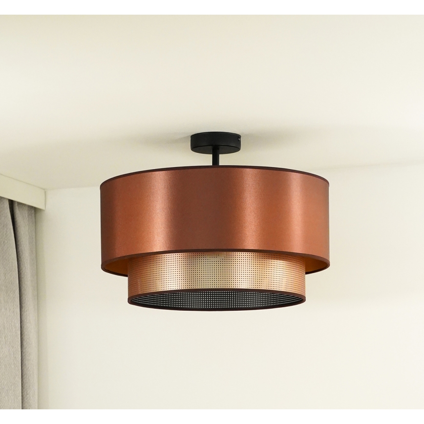 Duolla - Přisazený lustr COPPER SHINY 1xE27/15W/230V pr. 45 cm měděná