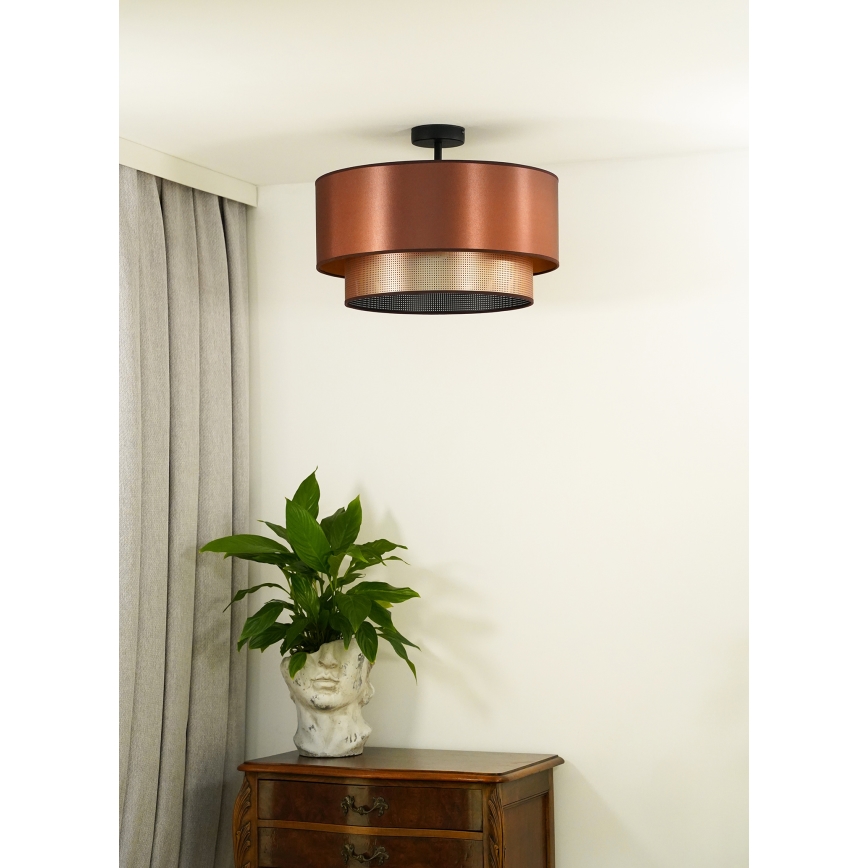 Duolla - Přisazený lustr COPPER SHINY 1xE27/15W/230V pr. 45 cm měděná