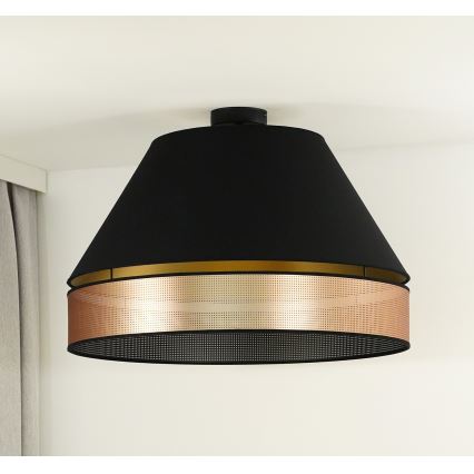 Duolla - Přisazený lustr COPPER SHINY 1xE27/15W/230V pr. 60 cm černá/měděná