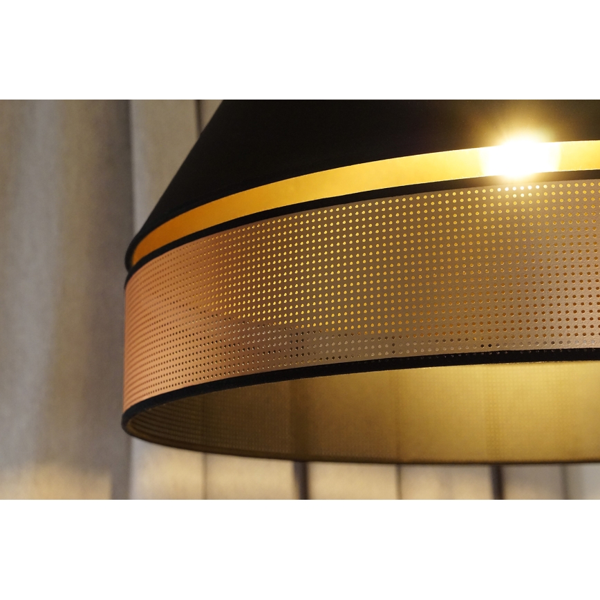 Duolla - Přisazený lustr COPPER SHINY 1xE27/15W/230V pr. 60 cm černá/měděná