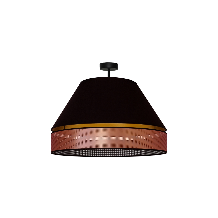 Duolla - Přisazený lustr COPPER SHINY 1xE27/15W/230V pr. 60 cm černá/měděná