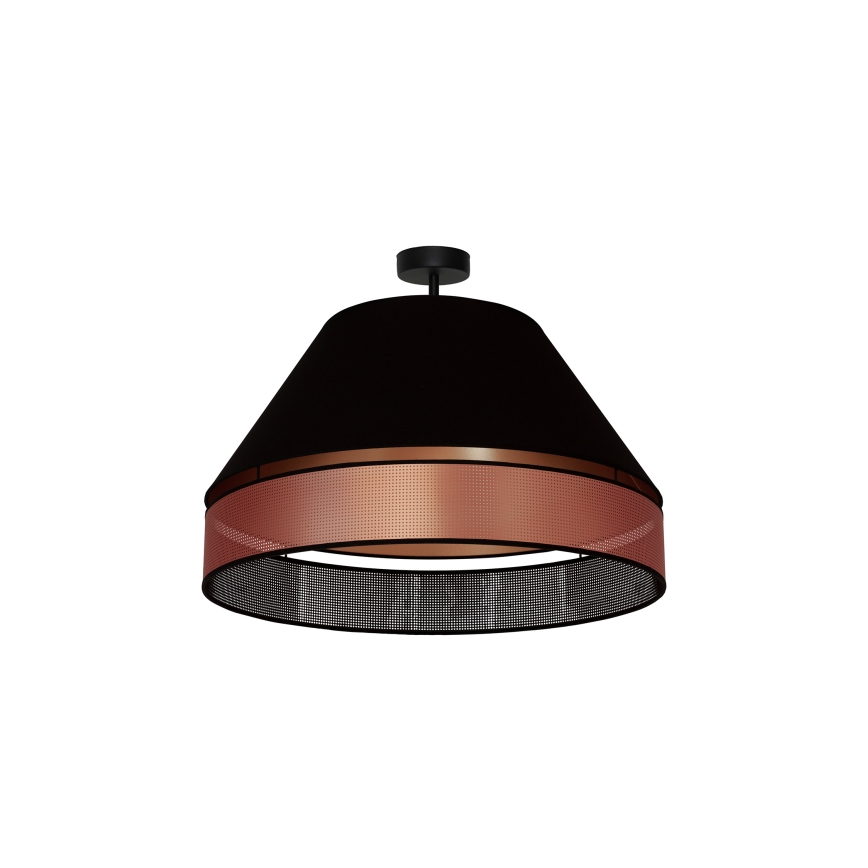 Duolla - Přisazený lustr COPPER SHINY 1xE27/15W/230V pr. 60 cm černá/měděná