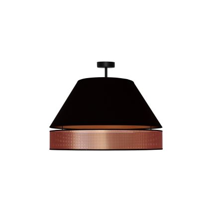 Duolla - Přisazený lustr COPPER SHINY 1xE27/15W/230V pr. 60 cm černá/měděná