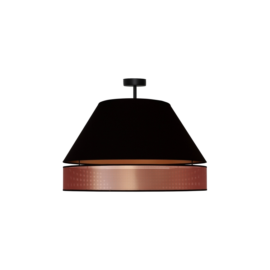 Duolla - Přisazený lustr COPPER SHINY 1xE27/15W/230V pr. 60 cm černá/měděná