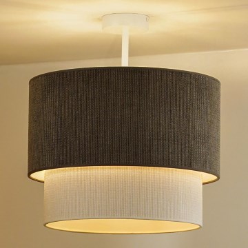 Duolla - Přisazený lustr CORDUROY 1xE27/15W/230V pr. 40 cm hnědá/krémová