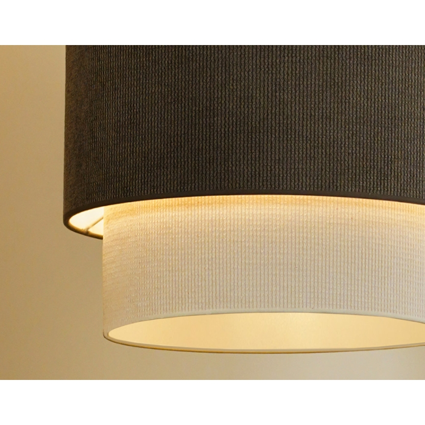 Duolla - Přisazený lustr CORDUROY 1xE27/15W/230V pr. 40 cm hnědá/krémová