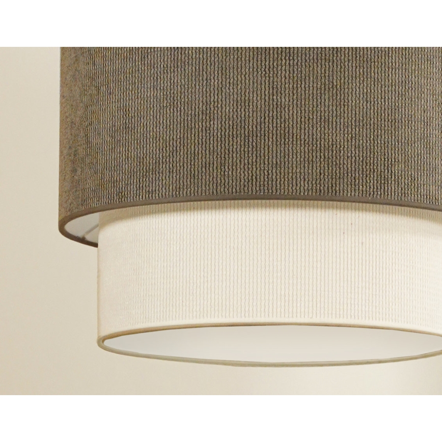 Duolla - Přisazený lustr CORDUROY 1xE27/15W/230V pr. 40 cm hnědá/krémová