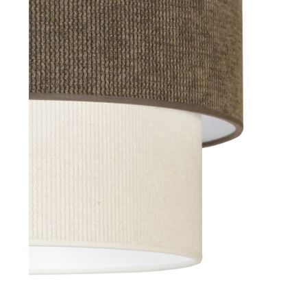 Duolla - Přisazený lustr CORDUROY 1xE27/15W/230V pr. 40 cm hnědá/krémová