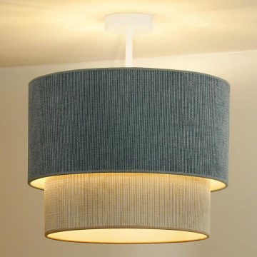 Duolla - Přisazený lustr CORDUROY 1xE27/15W/230V pr. 40 cm modrá/béžová