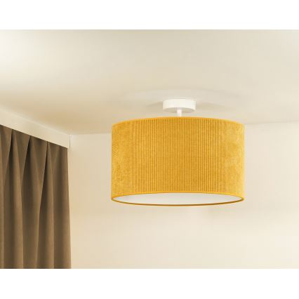 Duolla - Přisazený lustr CORDUROY 1xE27/15W/230V pr. 40 cm žlutá
