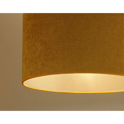 Duolla - Přisazený lustr CORDUROY 1xE27/15W/230V pr. 40 cm žlutá