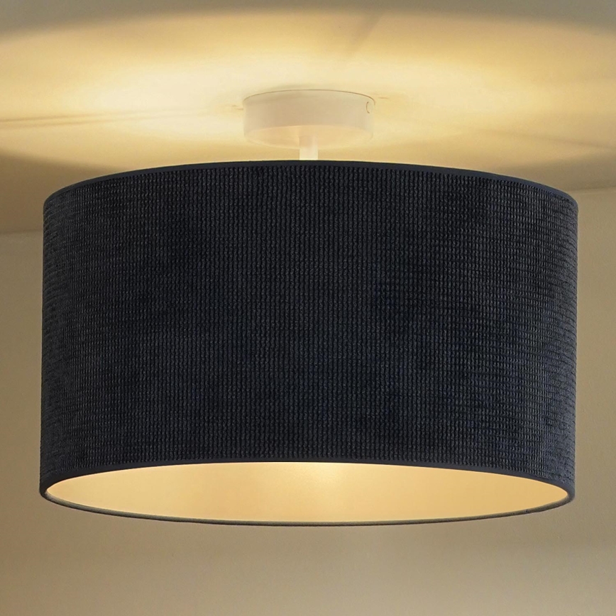 Duolla - Přisazený lustr CORDUROY 1xE27/15W/230V tmavě pr. 40 cm modrá