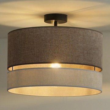 Duolla - Přisazený lustr DOUBLE 1xE27/15W/230V pr. 40 cm hnědá/šedá