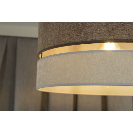 Duolla - Přisazený lustr DOUBLE 1xE27/15W/230V pr. 40 cm hnědá/šedá