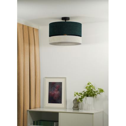 Duolla - Přisazený lustr DOUBLE 1xE27/15W/230V pr. 40 cm zelená/šedá