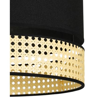 Duolla - Přisazený lustr DOUBLE RATTAN 1xE27/15W/230V pr. 40 cm černá/béžová