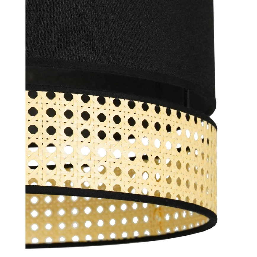 Duolla - Přisazený lustr DOUBLE RATTAN 1xE27/15W/230V pr. 40 cm černá/béžová