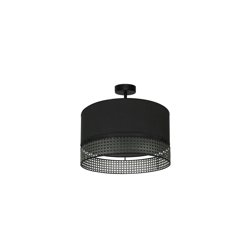 Duolla - Přisazený lustr DOUBLE RATTAN 1xE27/15W/230V pr. 40 cm černá