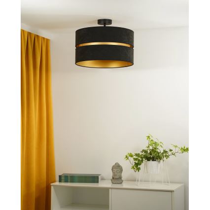 Duolla - Přisazený lustr DUO 1xE27/15W/230V pr. 40 cm černá/zlatá
