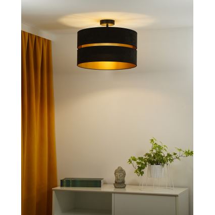 Duolla - Přisazený lustr DUO 1xE27/15W/230V pr. 40 cm černá/zlatá