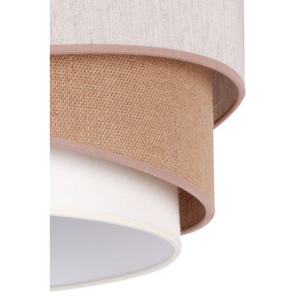 Duolla - Přisazený lustr KOBO 1xE27/15W/230V pr. 45 cm béžová/hnědá/bílá