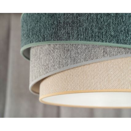 Duolla - Přisazený lustr KOBO ECO RECYCLING 1xE27/15W/230V pr. 45 cm zelená/šedá/krémová