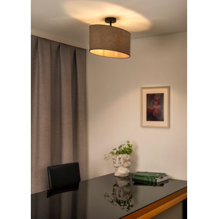 Duolla - Přisazený lustr OVAL 1xE27/15W/230V hnědá