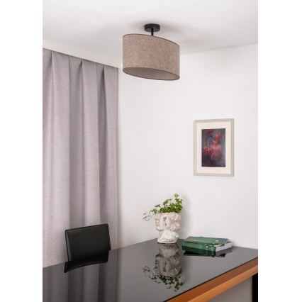 Duolla - Přisazený lustr OVAL 1xE27/15W/230V hnědá